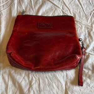 Patricia Nash Crimson Leather Wristlet